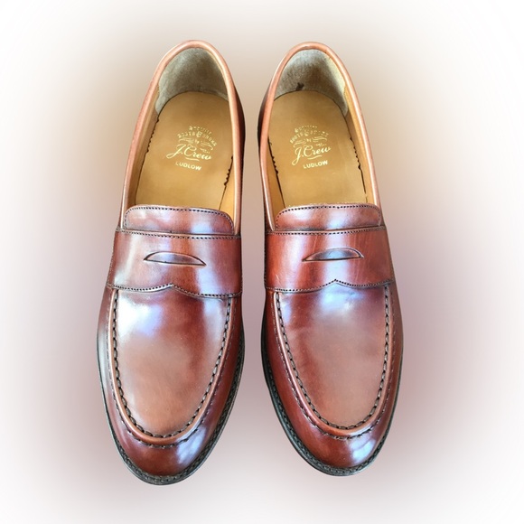 J. CREW LUDLOW PENNY LOAFERS 10 D Goodyear Welt A 4362 in English Tan - Picture 2 of 12